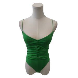 Apple Green Gathered Bodysuit